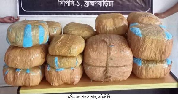 নাসির নগরে র‍‍্যাবের অভিযানে ৪০ কেজি গাঁজাসহ গ্রেফতার ৩ জন